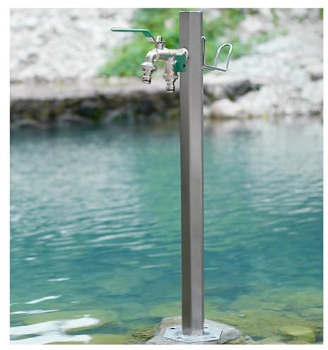 Garten-Wassersäule mit Wasserhahn, frostsicher, Bodenmontage, Wasserhahn für Gartenbewässerung und Bewässerung, Winter-Frost-Rissschutzfunktion Brunnen