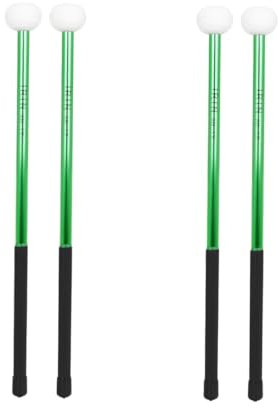 BESTonZON 4 Pièces Baguettes De Timbales Pilons Maillet De En Baguettes D'instruments De Musique Maillet De Grosse Caisse D'instrument à Percussion D'aluminium