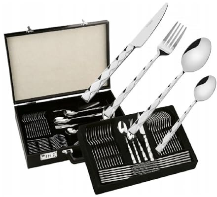 Besteckset 12 Personen im Koffer 72-teilig Diamond Edelstahl Hoher Glanz