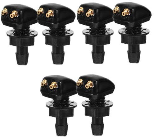 Mobestech 6 Stk Autowischerdüse Frontscheibenwaschdüsen Spritzdüse Für Windschutzscheibe Austausch Des Scheibenwaschdüsen-kits Windschutzscheibendüse Windschutzscheibensprühdüse Nylon Black
