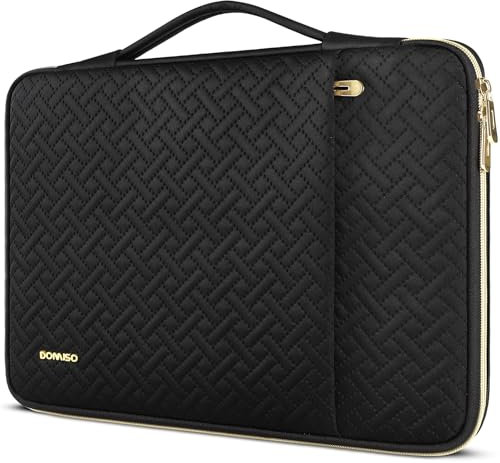 DOMISO Laptophülle 14 Zoll Laptop Hülle Wasserdicht Laptoptasche Schutzhülle mit Griff Laptop Sleeve Notebook PC Case für 14 Zoll Thinkpad Ideapad HP Dell Samsung Chromebook,Schwarz
