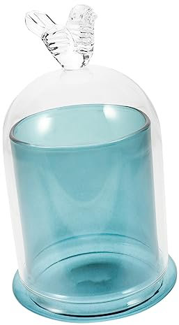 ULDIGI Decorative Glass Cloche Candle Cover for Home Holder for Candle Craft Projects