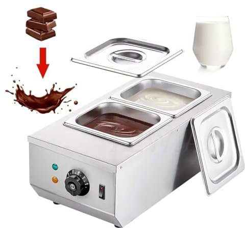 Templadora De Chocolate, Gran Capacidad De Doble Cilindro De 1,5 L, Regulación De Temperatura De 30 °C a 85 °C, Olla Para Derretir Chocolate De Acero Inoxidable De 800 W, Para Derretir Chocolate/leche