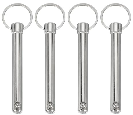 QUARKZMAN Schnellspannstift 3/8 10mm 106mm Kohlenstoffstahl 4 Pack | Bimini Top Pin Marine Hardware für Bootszubehör Nutzlänge 2,56 Gesamtlänge 4,17