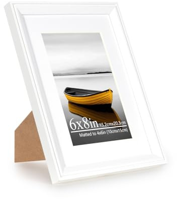 Baoee 15x20cm Weiß Bilderrahmen,Wand-oder Tischaufsteller