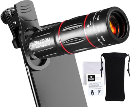 Lente de zoom para cámara de teléfono inteligente - Lente externa portátil para fotografía, accesorios | Perfecto para eventos deportivos, conciertos y actividades diarias