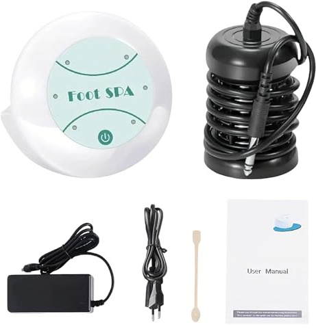 Ioniskt fotbad, joniskt avgiftningsbad fotset, bärbar detox fotbad maskin electrolysis fotspa bad för hem och wellness (utan handfat)