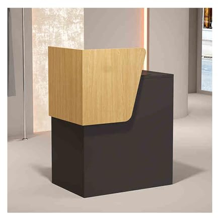 Schwarzer Rezeptionstisch aus Holz mit abschließbarer Schublade, ideal für Schönheitssalons, Nagelstudios, Friseursalons und Bekleidungsgeschäfte, 60 cm Kundendiensteinheit