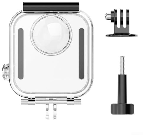 Custodia impermeabile per Go Pro Max2 con vetro temperato e custodia in acciaio inox per protezione subacquea, custodia compatta per fotocamera subacquea