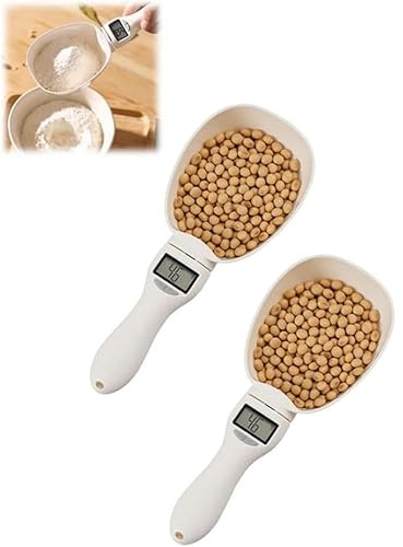Cucchiaio dosatore digitale, bilancia ad alta precisione da 0,1 g con display LCD, manico staccabile, utensile da cucina multifunzionale, adatto per alimenti da cucina e per animali.