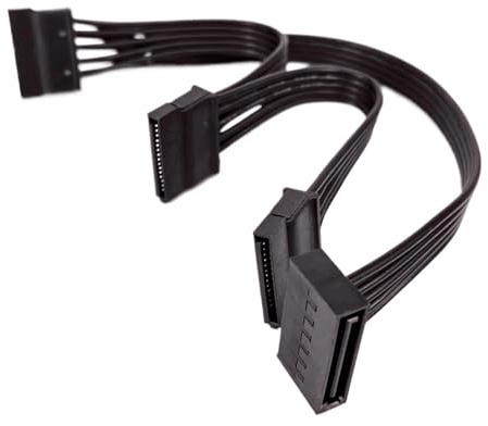 ALKSHCVB 15PIN SATA Power Supply Cable to 3 Extension for Hard Disk HDD for SSD PCIE WLAN Adapter Card(SATA 1 to 3)