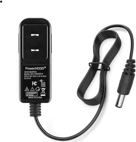 PowerHOOD 12V AC/DC Adapter Compatible with Digital Box Imperial T2 IR Imperial T2 IR Plus DVB-T2 HD Receiver with Irdeto Decryption 12V Power Supply