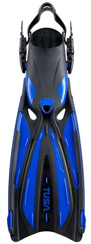 TUSA SF-22 Solla Open Heel Scuba Diving Fins, Medium, Cobalt Blue