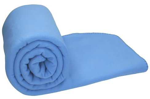 Betz Maxi Couverture Polaire Plaid en Polaire Taille 140x190 cm Qualité 220 g/m² Couleur Bleu Clair