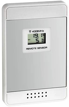 TFA Dostmann Thermo-Hygro-Sender, 30.3209.02, Ersatz-/Zusatzsender für Funk-Wetterstation Multy 35.1134, zur Messung des Außenklimas, weiß