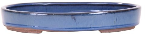 Bonsai - Schale, Waldschale, oval 25 x 18 x 4 cm blau 51008