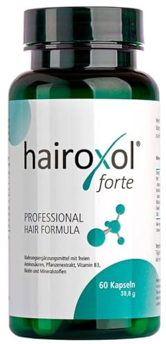 Hairoxol Kapseln | Vitamine für Haare von Frauen + Männer | Nahrungsergänzungsmittel mit Aminosäuren, Pflanzenextrakt, Vitamin B3, Zink | made in Germany (60 Kapseln)