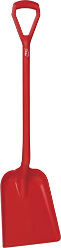 Vikan 56254 Seamless Hygienic Shovel, Food-Safe, Commercial Grade Kitchen and Gardening Accessories, Red, 1040mm Length, 271mm Width, 120mm Height 56254