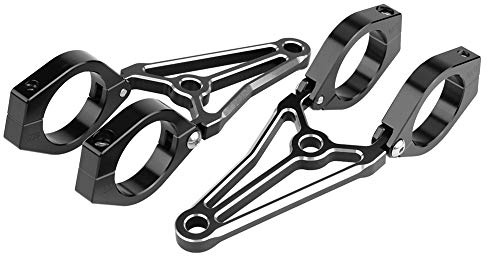 Motorrad Scheinwerferhalter, Aluminium Scheinwerferhalterung, 1 Paar Scheinwerfer Halterung Gabel Kopf Lampenhalter für Cafe Racer 41mm
