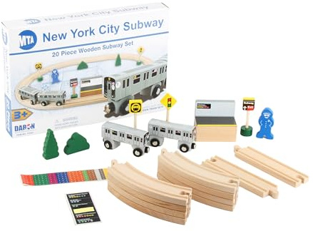 Daron NYC MTA 20Piece Wooden Subway Set