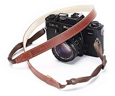 CANPIS CP008 Genuine Leather Camera Strap 95-135cm Adjustable Retro Camera Shoulder Neck Strap for Canon Nikon Leica Fuji Sony etc Mirrorless and DSLR Micro Cameras (Brown)