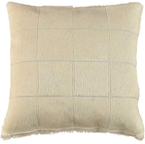 generisch KUHFELL KISSENBEZUGCREME Weiss 40 x 40 cm Patchwork DEKO Kissen AUS ECHTEM KUHFELL BEIDE Seiten AUS Fell
