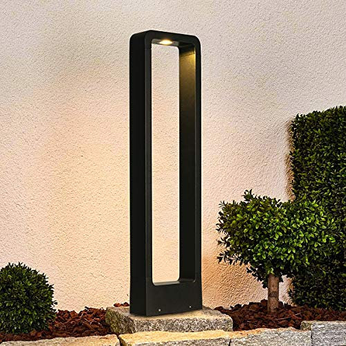 LEDMO 12W Lampione da giardino 3000K Bianco caldo Palo luminoso da giardino IP65 Paletti esterni led 1000lm Luce LED da giardino in Alluminio,per Alberi, Cespugli, Percorso