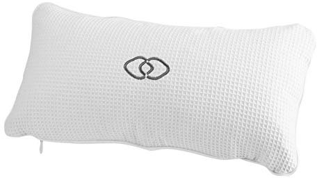 Estink Luxury Bathtub Pillow with Suction Cups, Inflatable Spa Bath Cushion for Head, Neck and Shoulders Support, Non-Slip Home Spa Headrest, 35 x 20 cm