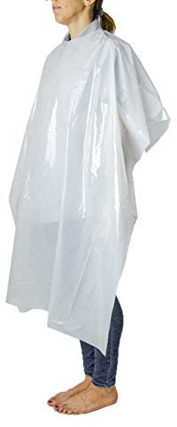 Beautiful That Way Mantella Taglio Capelli Parrucchiere, Mantellina monouso in Polietilene per Parrucchieri, Mantella taglio parrucchieri professionale, confezione 20 pezzi da 110 x 130cm