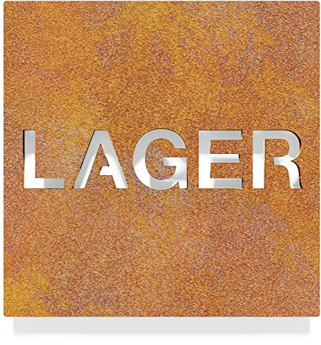 Vintage Hinweis-Schild Lager - selbstklebend - Retro Design Piktogramm - Türschild H-63-R
