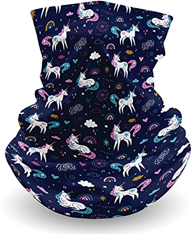 Merchandise for Fans Multifunktionstuch | Schlauchschal | Bandana | Halstuch Fotodruck Damen, Herren, Kinder | Motiv: Einhorn Fabelwesen Märchen
