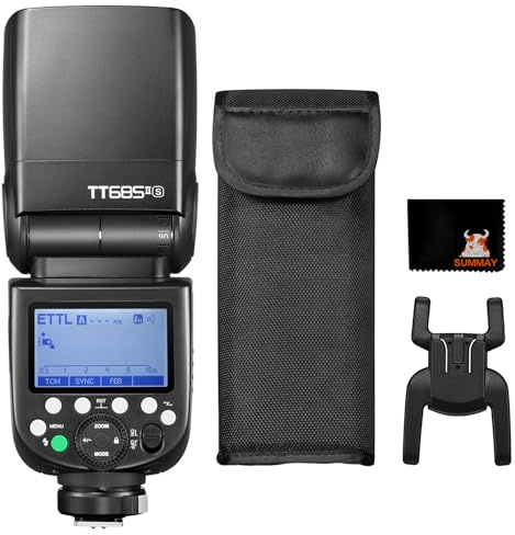 GODOX TT685IIS On-Camera TTL Blitz für Sony Kameras,1/8000s High Speed Sync,Quick-Release Lock,TCM Instant Conversion,GN60 Manual Speedlite,0.1-2.6s Recycle Time