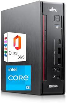 Mini pc Fujitsu Esprimo Q957 • Intel Core i3 6100T • 8GB Ram • 256 GB Ssd • ingresso Type-C e WIFI • windwos 11 pro + office 365 (ricondizionato)
