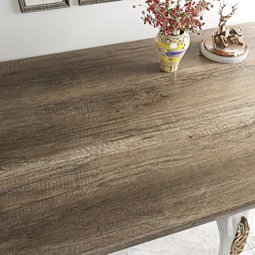 FunStick Papier Peint Bois Murale Rustique Papier Peint Adhesif Mural Bois Cuisine Chambre Vinyle Adhesif Porte Marron Papiers Peints Autocollant Meuble Revêtement Plan de Travail Adhésif 30CMx5M