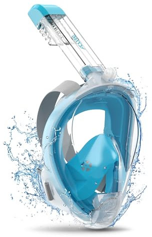 ACURE Schnorchelmaske für Erwachsene, SN04 Schnorchelmaske Vollmaske mit Abnehmbarer Kamerahalterung, Doppeltem Anti-Beschlag-Design, CO2 Sichere Tauchmaske für Erwachsene und Jugendliche