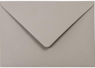 Netuno 25 Umschläge Grau DIN B6 12,5x17,5 cm natürlich und stilvoll | 120g Materica Clay · elegante graue Umschläge Naturpapier für Geschäftspost, Büro, Korrespondenz, Gala & Einladungen