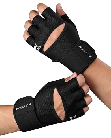 KUTOOK Gants de Fitness Respirants pour Homme et Femme - Sport, Entraînement, Musculation, Gymnastique - Noir M