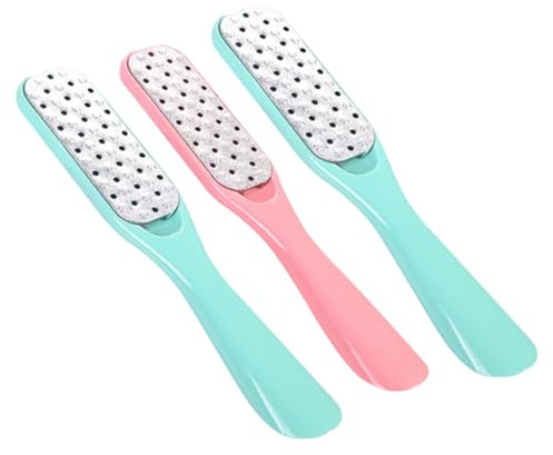 FRCOLOR 3stücke Teiliges Nagelfeilen Doppelseitige Pediküre-werkzeuge Für Nagelpflege Entfernen Von Hornhaut Und Massage Tragbar Für Zuhause Und Nagelsalon Grün