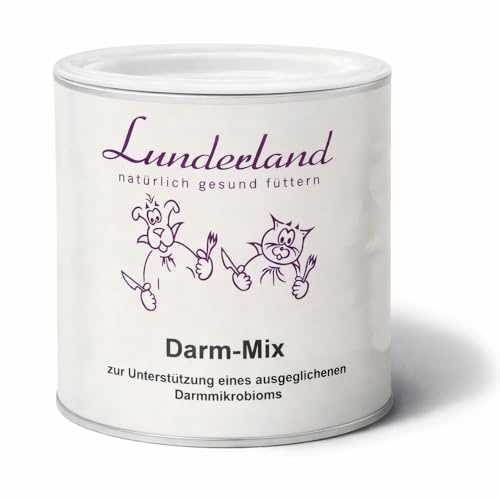 Lunderland Darm-Mix | 150 g | Ergänzungsfuttermittel für Hunde & Katzen | Mit Flohsamenschalen | Flohsamenschalen, Löwenzahn, Kamille