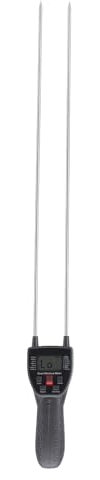 Getreide-Feuchtigkeitstester, Hochpräzises Getreide-Feuchtigkeitsmessgerät mit Dual-Stab-Sonde, LCD-Display für Weizen, Mais, Reis und Sojabohnen, Sprach-600-mm-Sonde