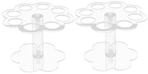 Ciieeo 2pcs Ice Cream Cone Display Holder Stand Acrylic Rack for Events Shops and Homes