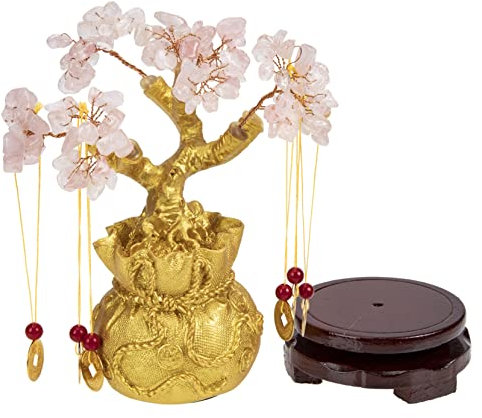 Alipis Kristall Geldbaum Tischdeko Aus Natürlichem Kristall Glücksbaum Feng Shui Ornament Mit Sockel Für Wohn Büroumgebung Geschenk Für Freunde Und Familien Zur Glücksbringung