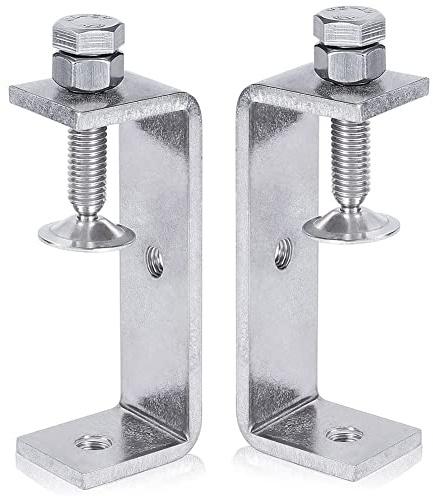 AWAOVV 2 Stück C Klemme, 65mm Hochleistungsklemme aus Metall Trägerklemme, Schwerlast C Zwingen Schraubklemme, Tischklemme Stainless Joint Bolt Clamp für Holzarbeiten Werkzeug
