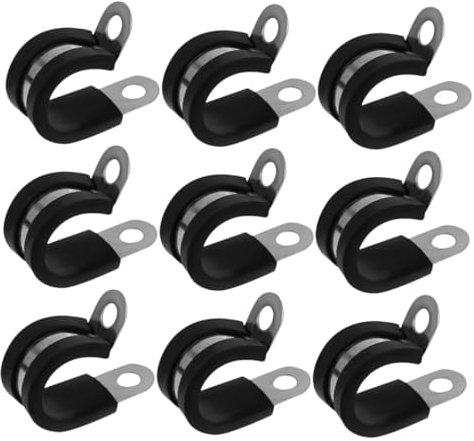 DIYEAH 20stücke Edelstahl-kabelklemme Mit Gummipolsterung Kabelclip Für Kabelbefestigung Rostfrei Und Installieren