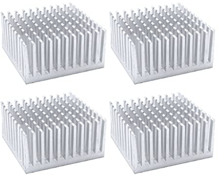 4 Pezzi 40x40x20mm Alluminio Dissipatore di Calore Aletta di Raffreddamento Radiatore Dissipatori di Calore Per Il Raffreddamento GPU IC Chip VRAM VGA CPU