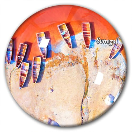 Senegal Kühlschrankmagnet, Kühlschrankaufkleber, dekorativer Magnet, Reise-Souvenir, Glas