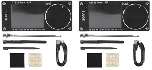 Tacdas 2X Receptor de Radio de Banda ATS25 Pro+ Air FM SW SSB MW LW Air SDR Receptor de Banda de Aviación Compatible con Bluetooth WiFi
