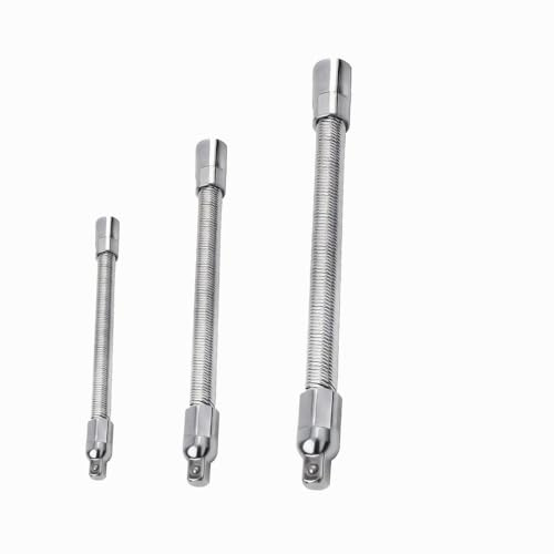 Electric Wrench Sleeve Universal Extension Rod - Bendable Flexible Shaft Flexible, 1/4,3/8, 1/2 Socket Wrenches Drive Head