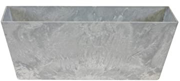 Ivyline Artstone 107833 Balkonkasten Ella, 37 x 17 x 17 cm, grau