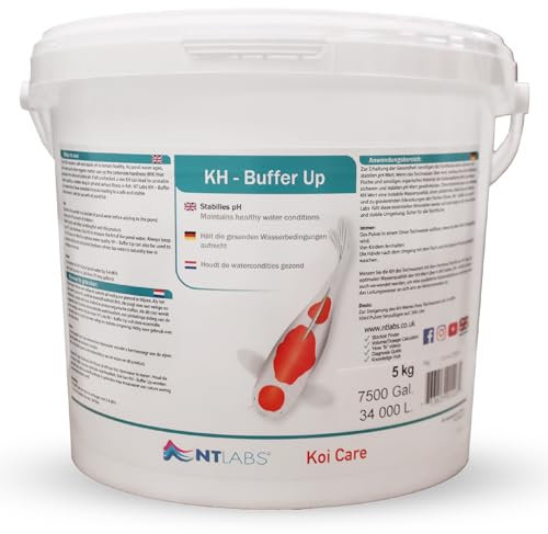 NT Labs Koi Care KH Buffer Up, Increases Carbonate Hardness of Pond Water, Maintains Pond Water Quality, Provides the Optimal Habitat for Your Fish and Other Pond Life, 5kg
